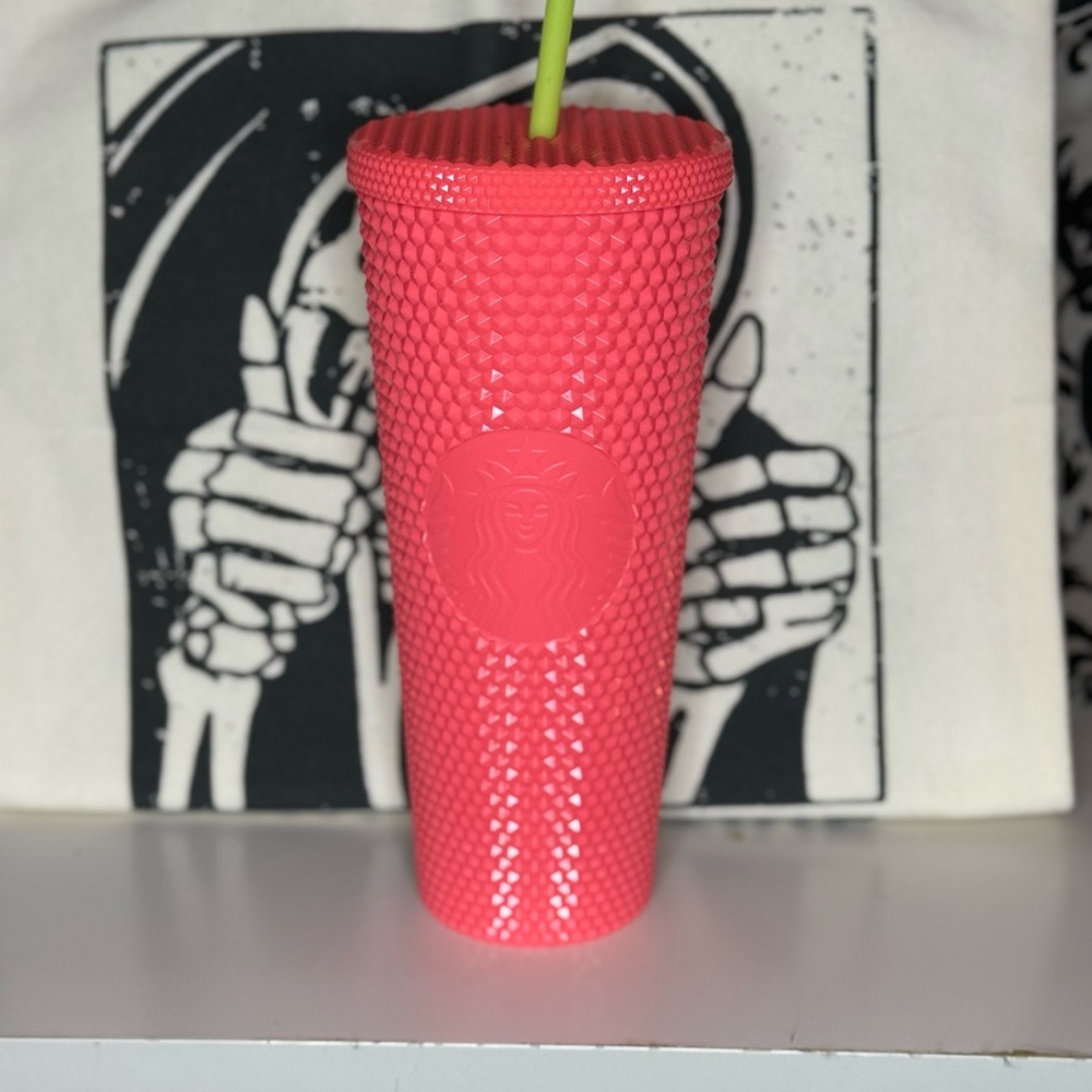 Pink Textured Tumbler
